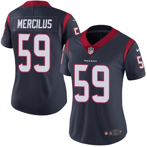 Women Houston Texans 59 Mercilus blue Nike Vapor Untouchable Limited NFL Jersey